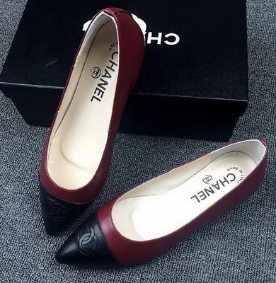 CHANEL Shallow mouth flat shoes Women--134